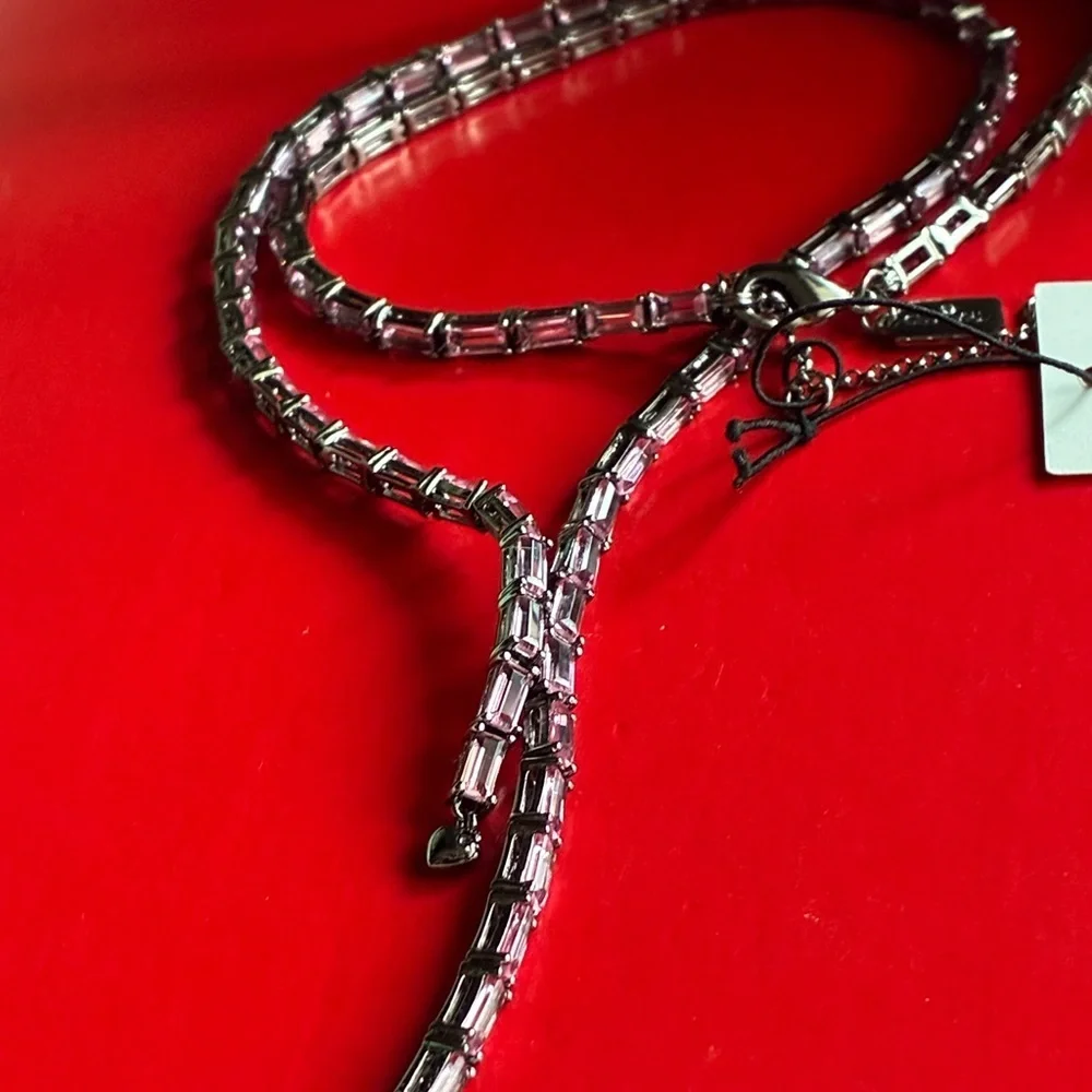 COACH Necklace,Black and pink Coach necklace